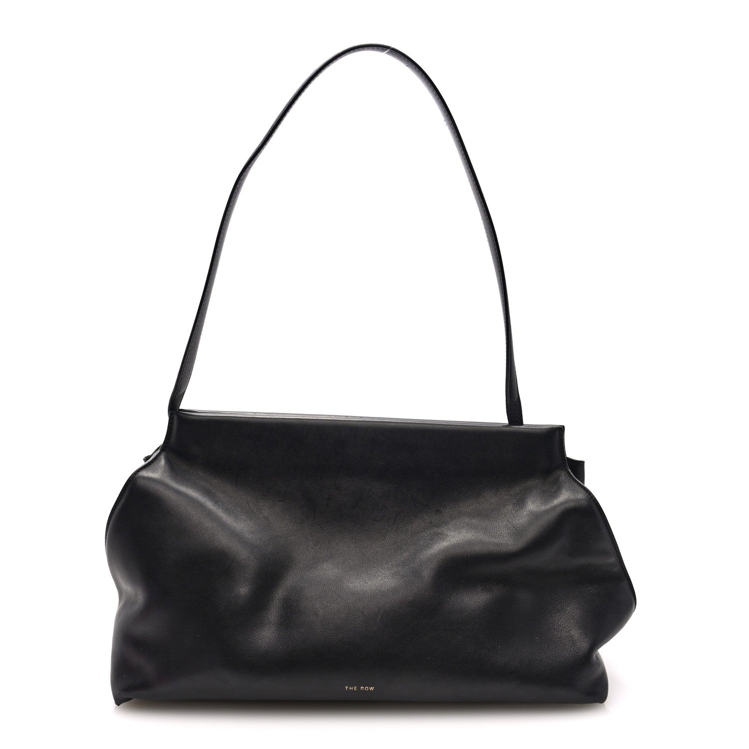 The Row Saddle Calfskin Sienna Shoulder Bag Black 1 of 9