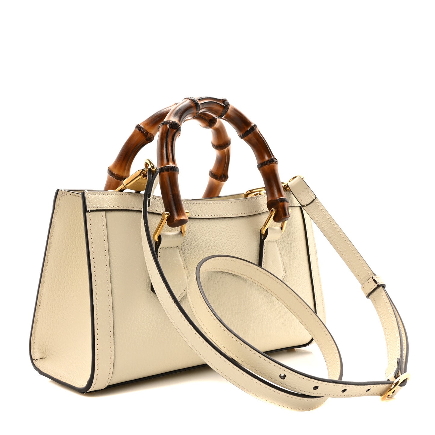Textured Dollar Calfskin Web Small Diana Shoulder Bag Mystic White Hibiscus Red