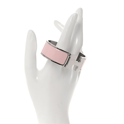 Hermes Enamel Wide Clic Clac H Bracelet GM Rose Dragee 2 of 6