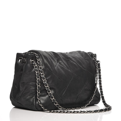 Chanel Iridescent Calfskin Glint Accordion Flap Black 4 of 8