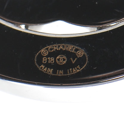 Chanel Crystal CC Round Earrings Silver 3 of 6