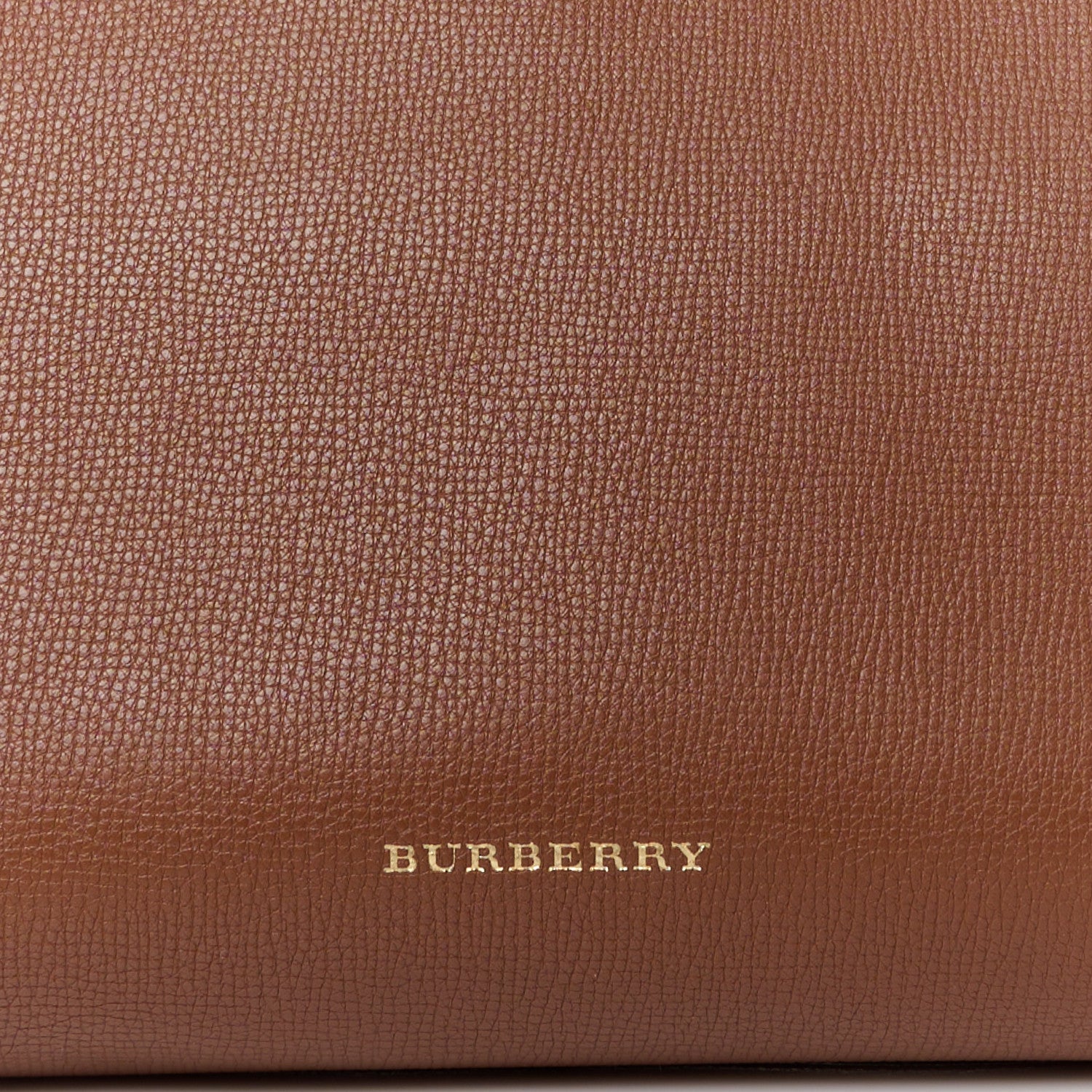 Burberry Grainy Calfskin House Check Medium Banner Tote Dark Sand 10 of 12