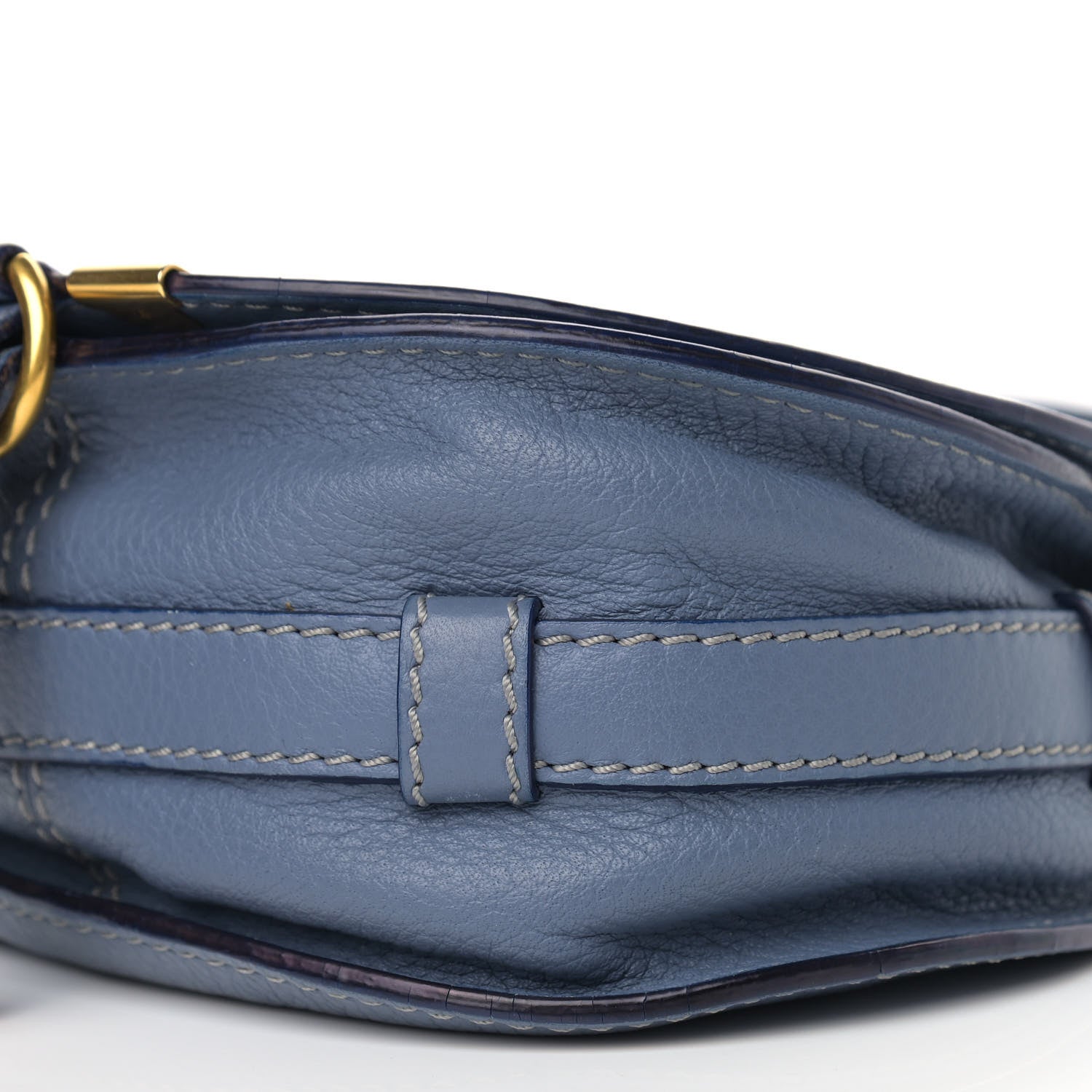 Chloe Calfskin Mini Marcie Round Crossbody Bag Street Blue 9 of 13