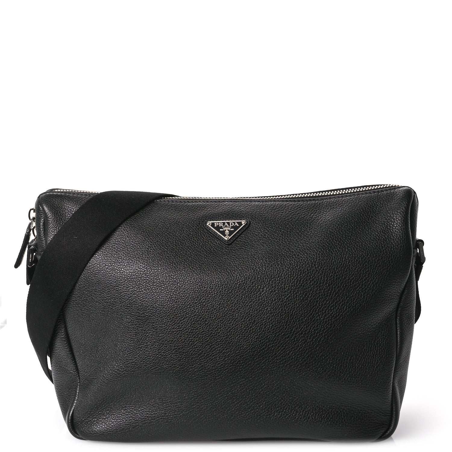 Prada Vitello Daino Medium Messenger Bag Black 1 of 9