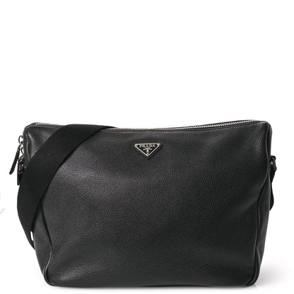 Prada Vitello Daino Medium Messenger Bag Black 1 of 9