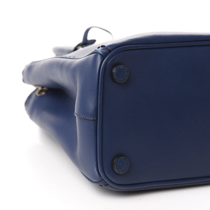 Prada City Calf Hand Stitched Small Galleria Double Zip Tote Bluette 6 of 13