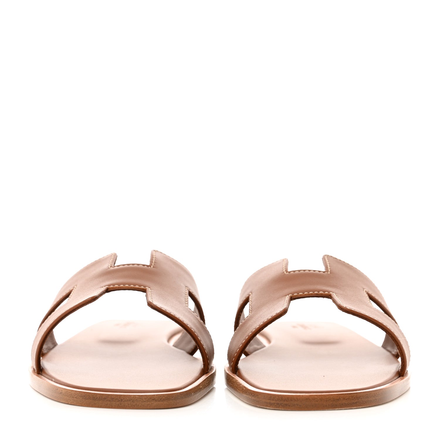 Hermes Box Calfskin Oran Sandals 36 Gold 2 of 10