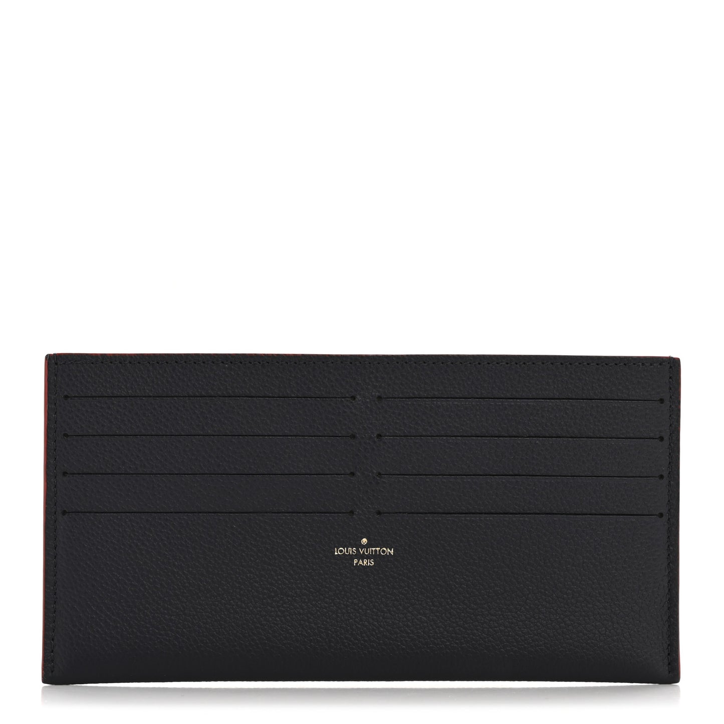 Calfskin Felicie Chain Wallet Card Holder Insert Marine Rouge
