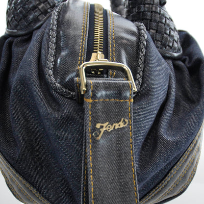 Fendi Denim Spalmati Woven Spy Bowler Blue 5 of 9