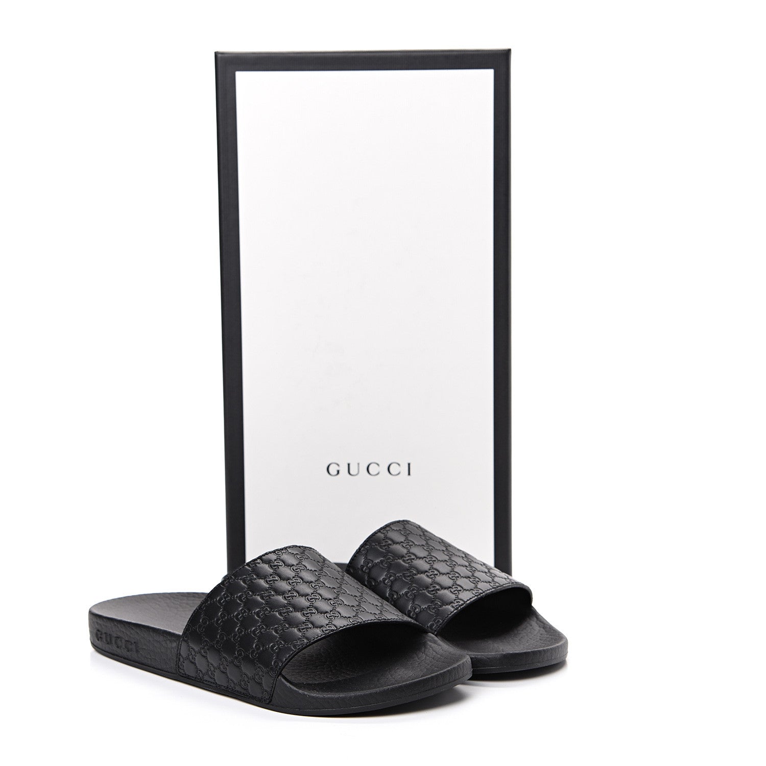 Gucci Microguccissima Slide Sandals 35 Black 8 of 8