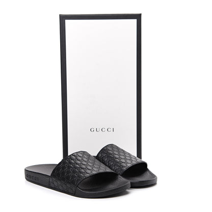Gucci Microguccissima Slide Sandals 35 Black 8 of 8