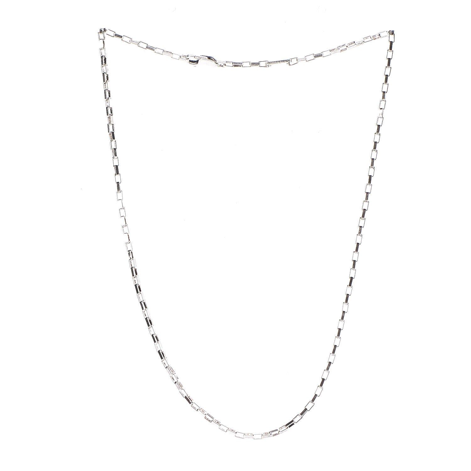 Gucci Sterling Silver Square Link Necklace 16 3 of 5