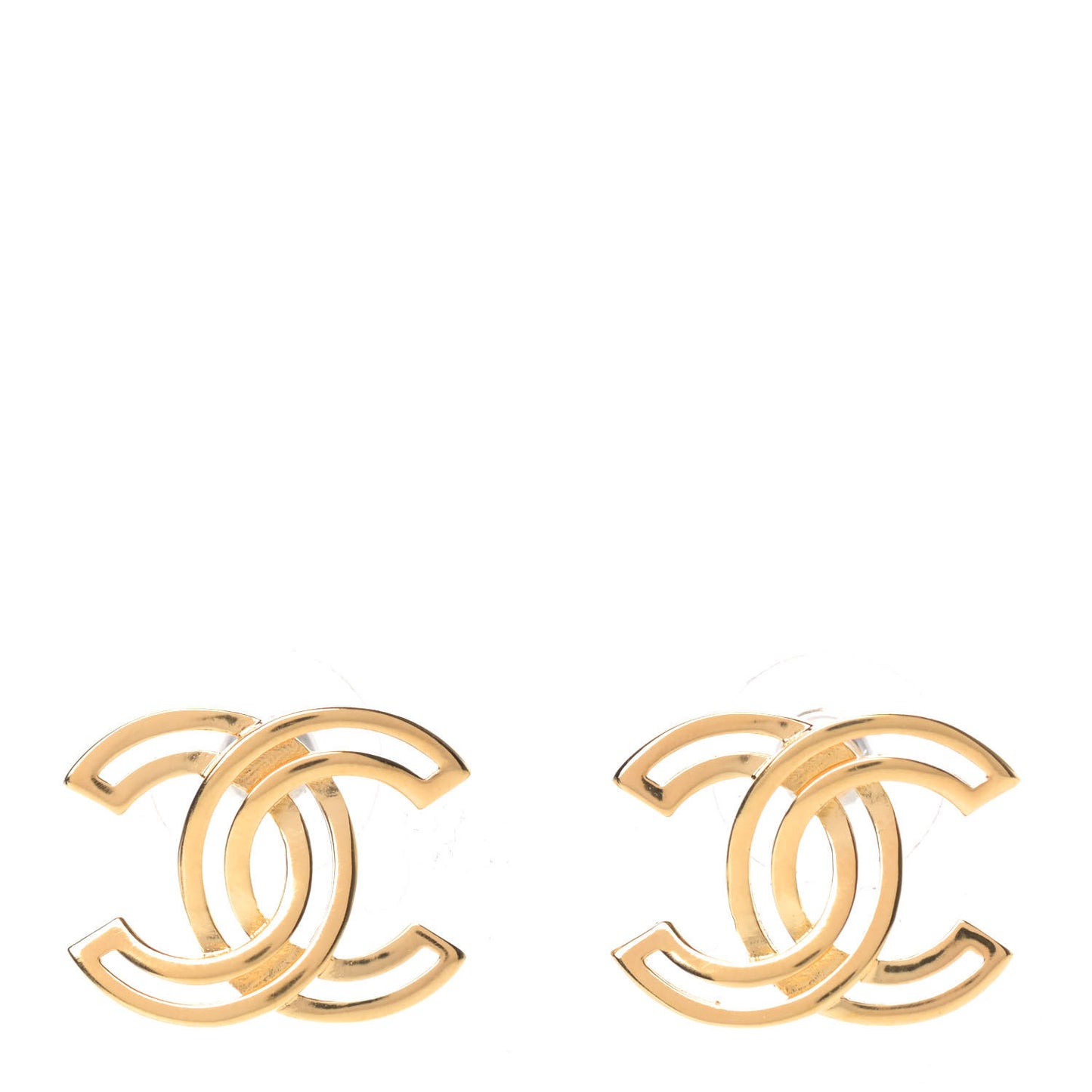 Metal Obazine CC Earrings Gold