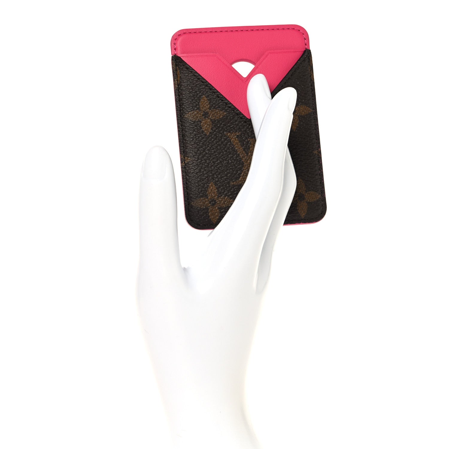 Louis Vuitton Monogram Macassar Magnetic Card Holder Pondichery Pink 2 of 7