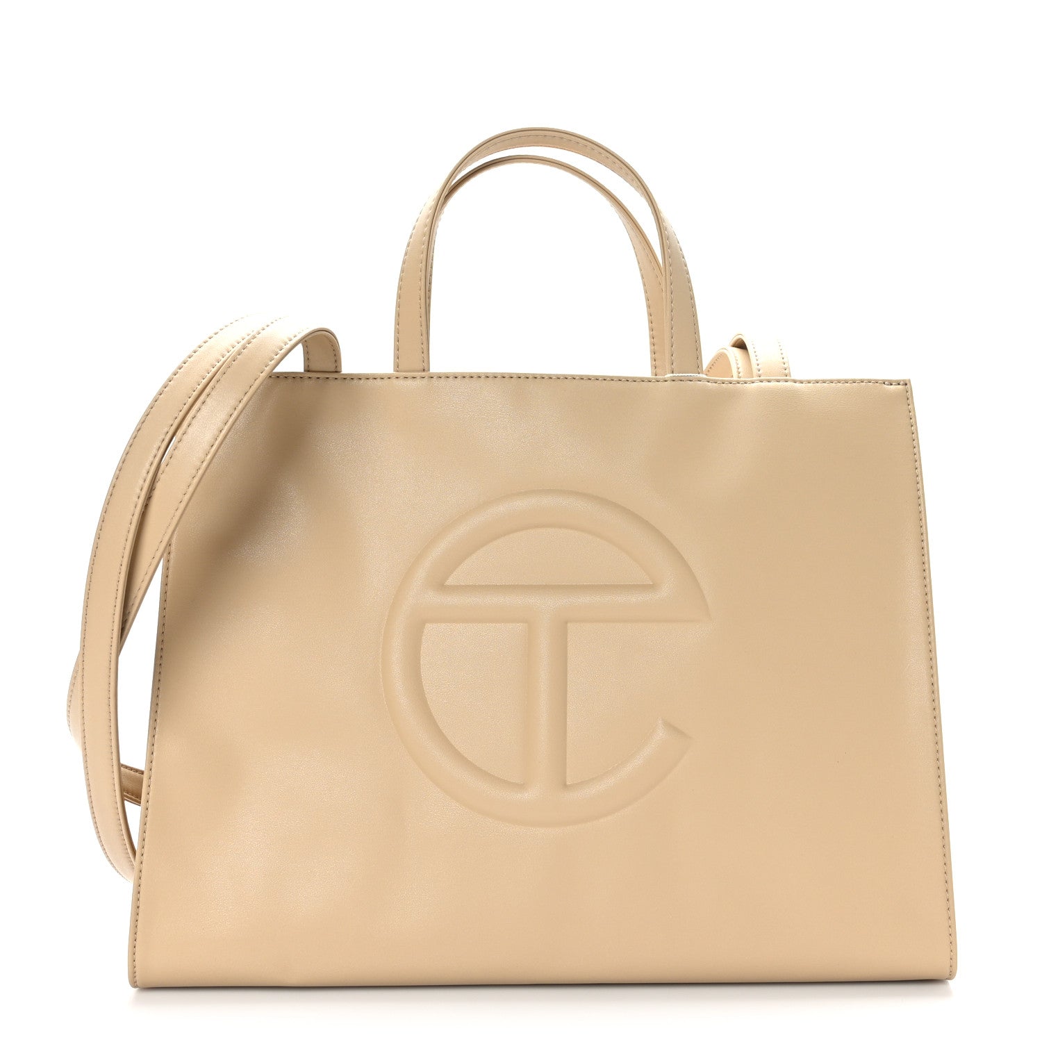 Telfar Vegan Leather Medium Shopping Bag Cream 1368508 – FASHIONPHILE Telfar Vegan Leather Medium Shopping Bag Cream 1368508 – FASHIONPHILE