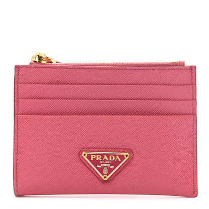 Prada Saffiano Zip Card Holder 1 of 7