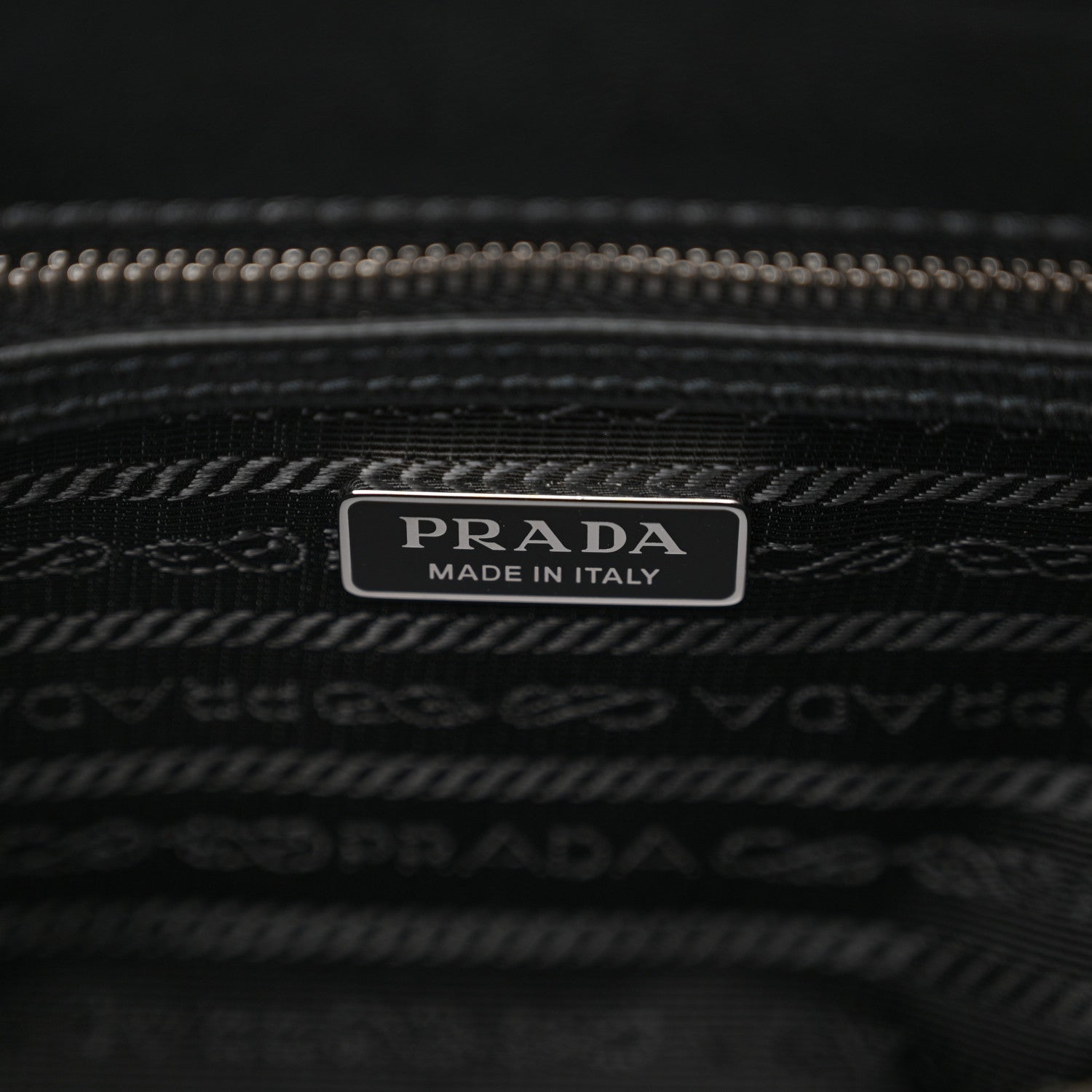 Prada Satin Crystal Mini Galleria Double Zip Tote Black 6 of 10
