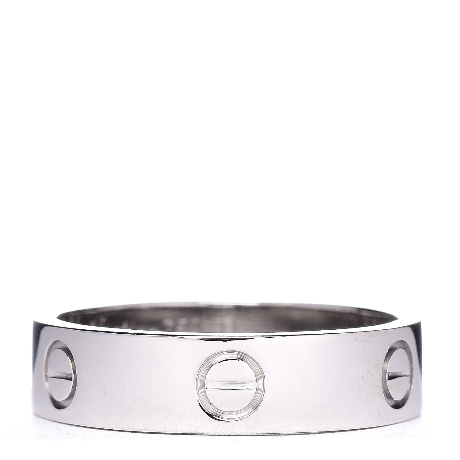 Cartier 18K White Gold 5.5mm LOVE Ring 61 9.5 1 of 4