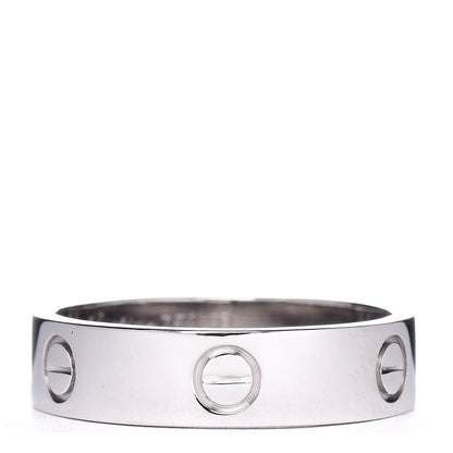 Cartier 18K White Gold 5.5mm LOVE Ring 61 9.5 1 of 4