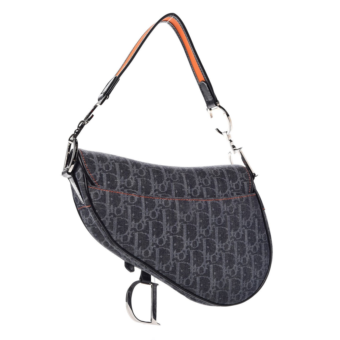 Denim Monogram Flight Saddle Bag