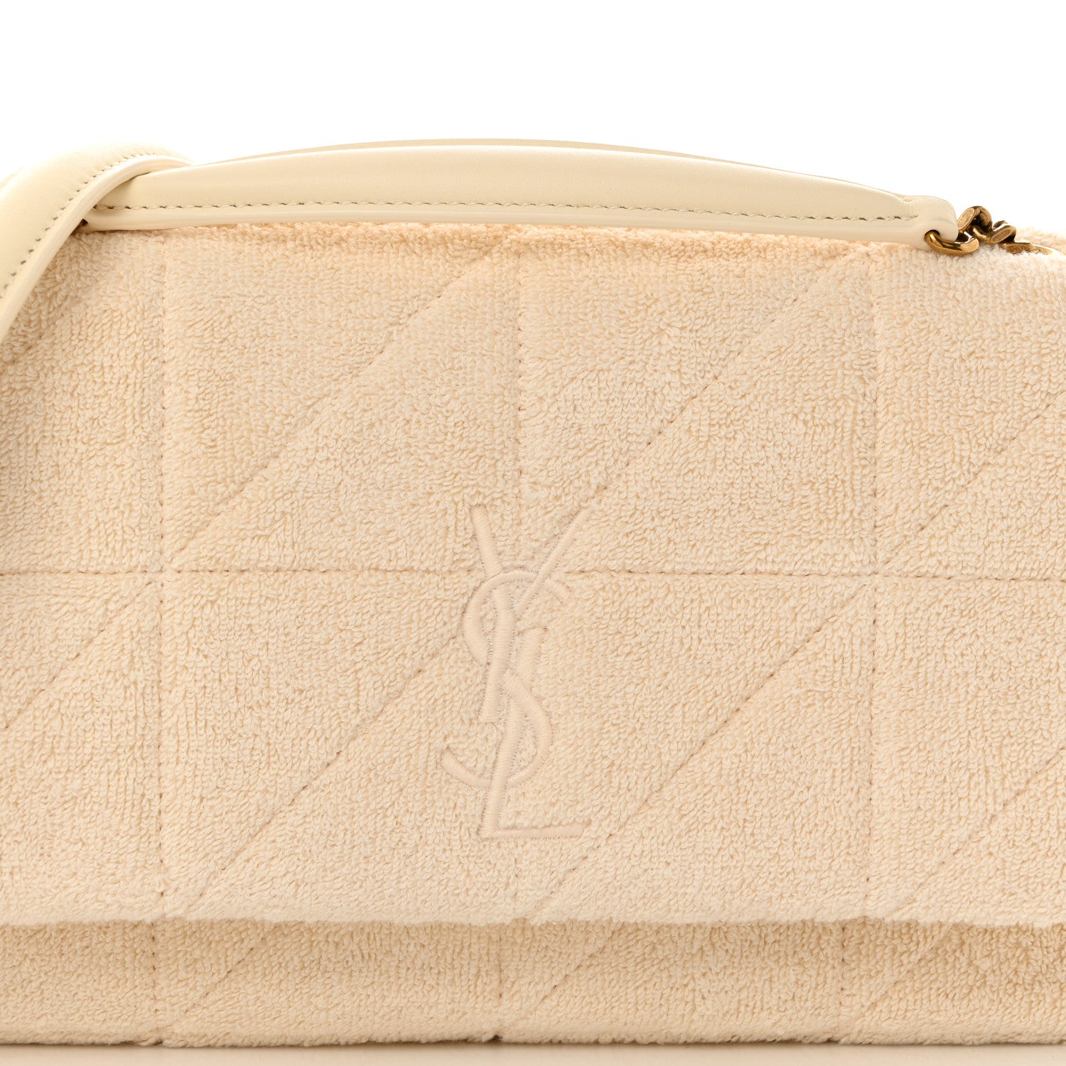 Saint Laurent Terry Patchwork Monogram Medium Jamie Tropical Sand 8 of 10