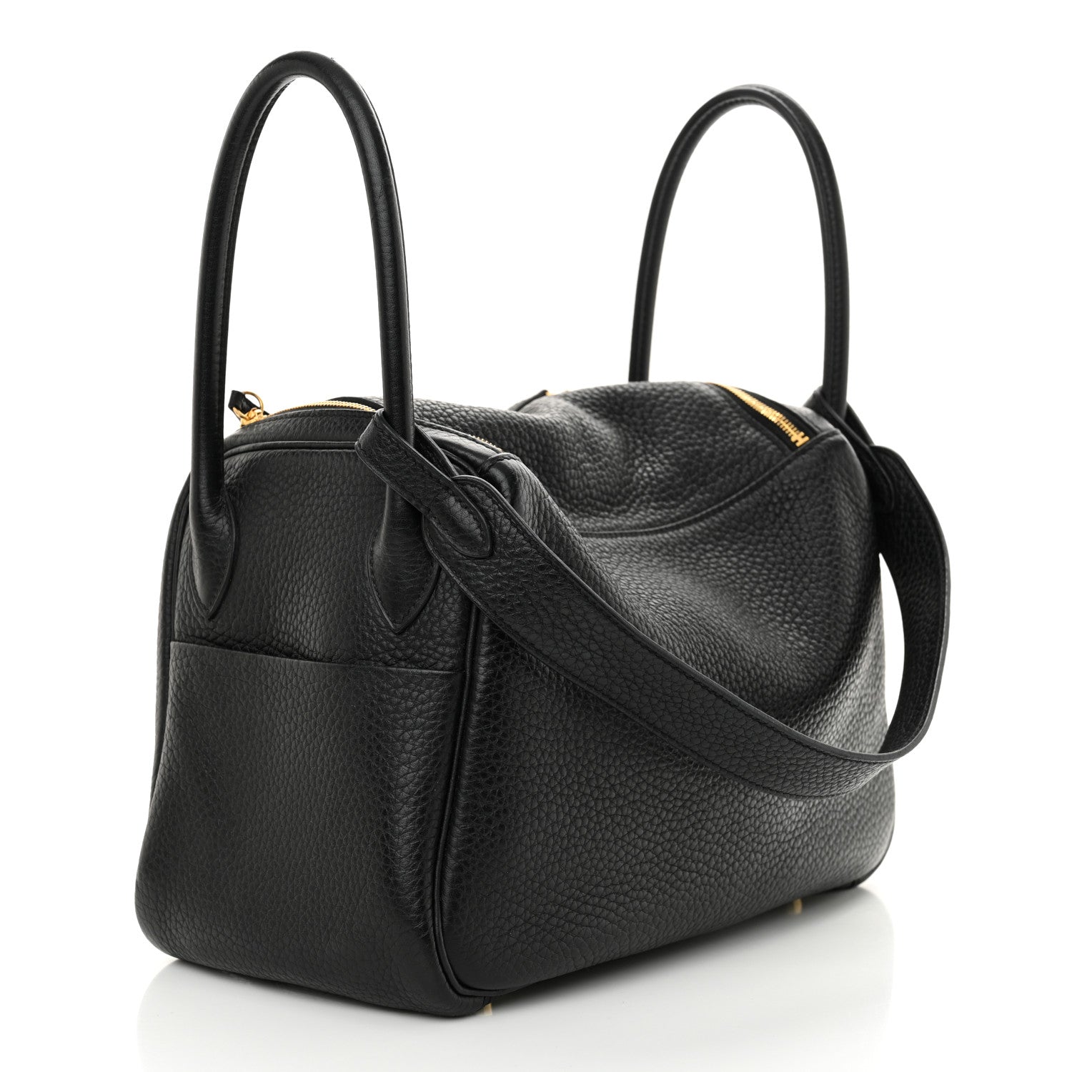 Hermes Taurillon Clemence Lindy 26 Black 3 of 10