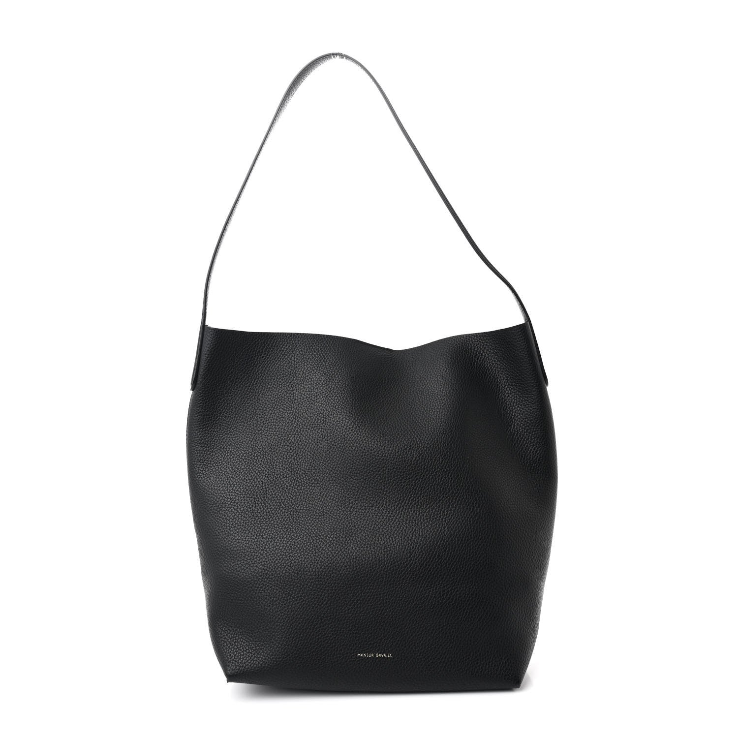 Mansur Gavriel Pebbled Calfskin Everyday Cabas Black 1 of 9