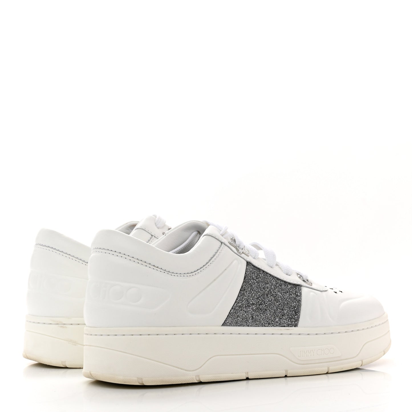 Calfskin Glitter Hawaii Sneakers 36 White