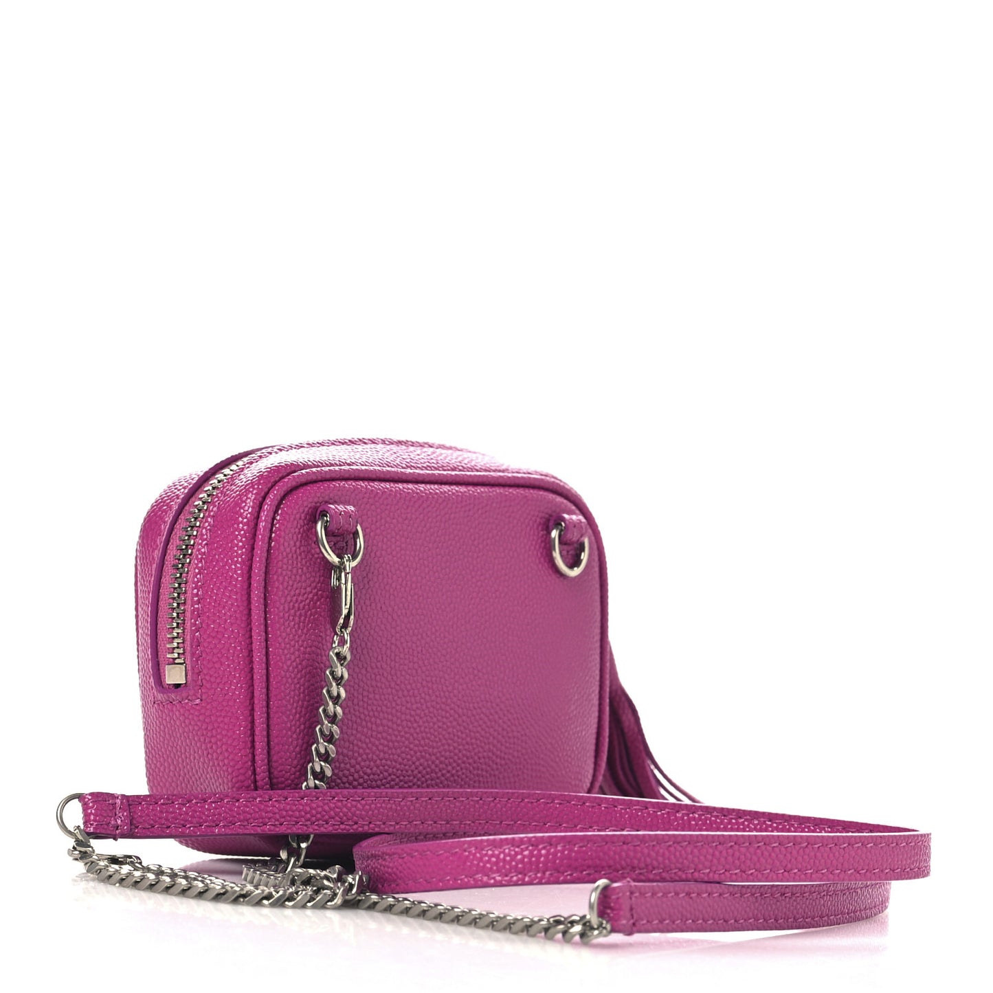 Grain De Poudre Matelasse Monogram Baby Lou Camera Bag Electric Fuxia