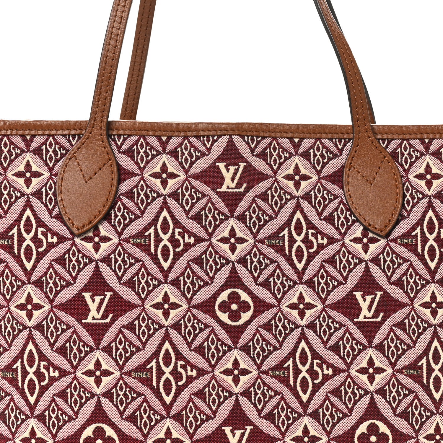 Louis Vuitton Jacquard Since 1854 Neverfull MM Bordeaux 7 of 9