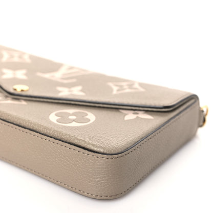 Louis Vuitton Empreinte Monogram Giant Felicie Pochette Tourterelle Creme 9 of 10