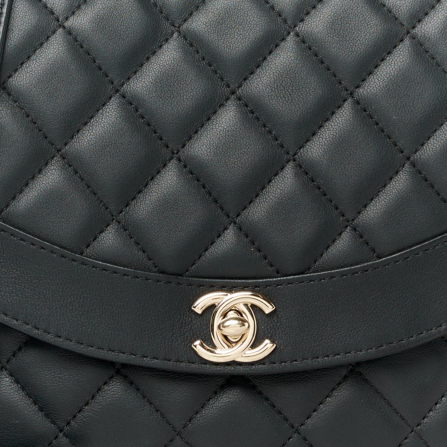 Chanel Lambskin Quilted Tassel Flap Camera Case Black 9 of 12