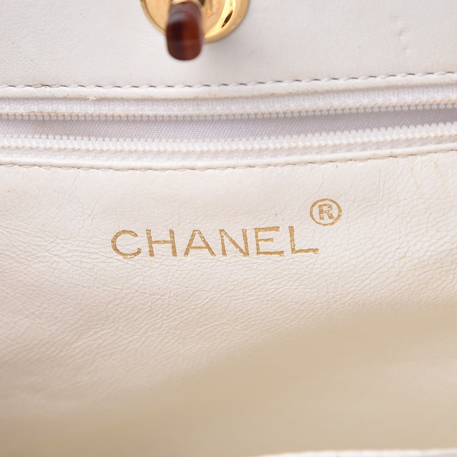 Chanel Lambskin Tortoise Handbag White 6 of 16