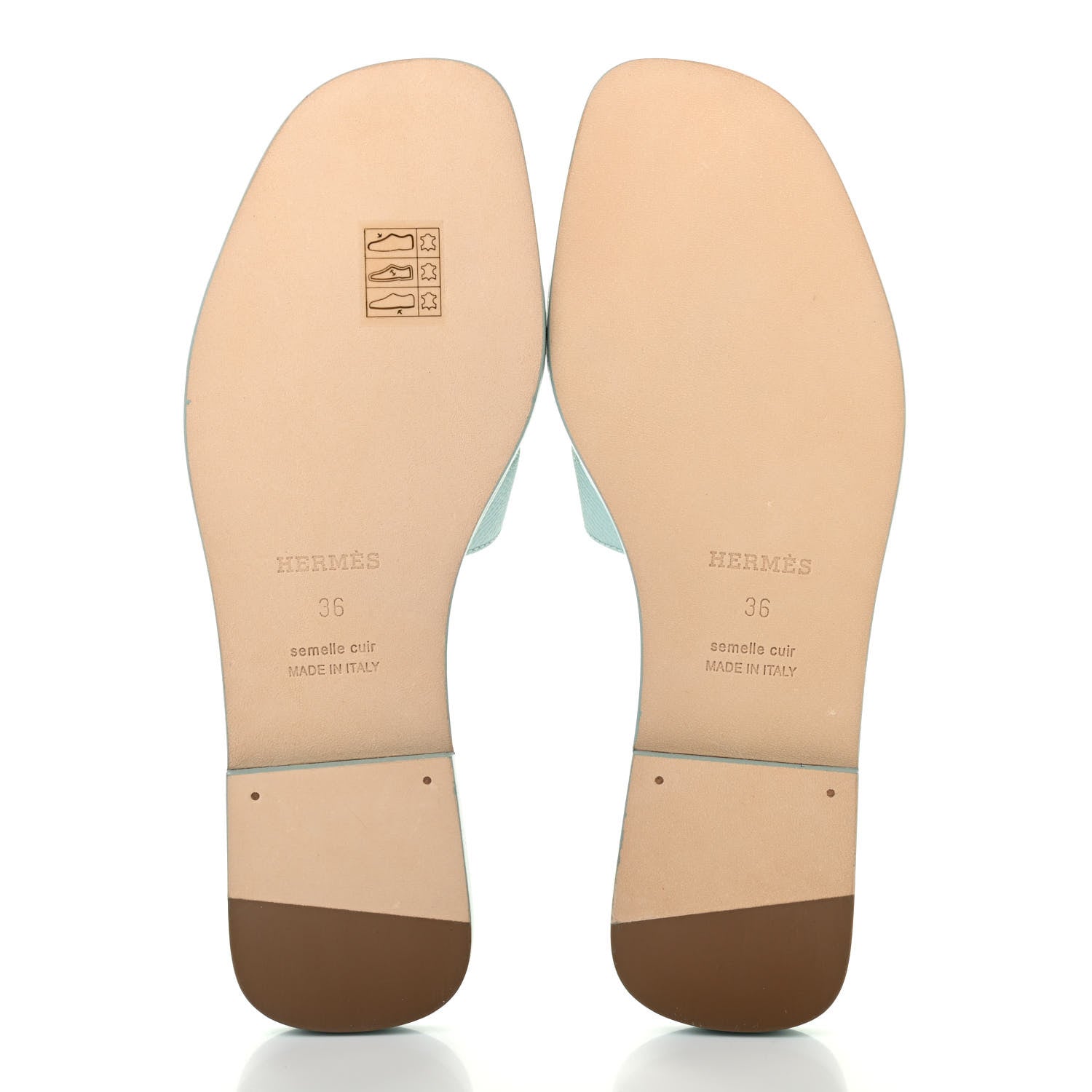 Hermes Epsom Oran Sandals 36 Vert Embrun 5 of 8