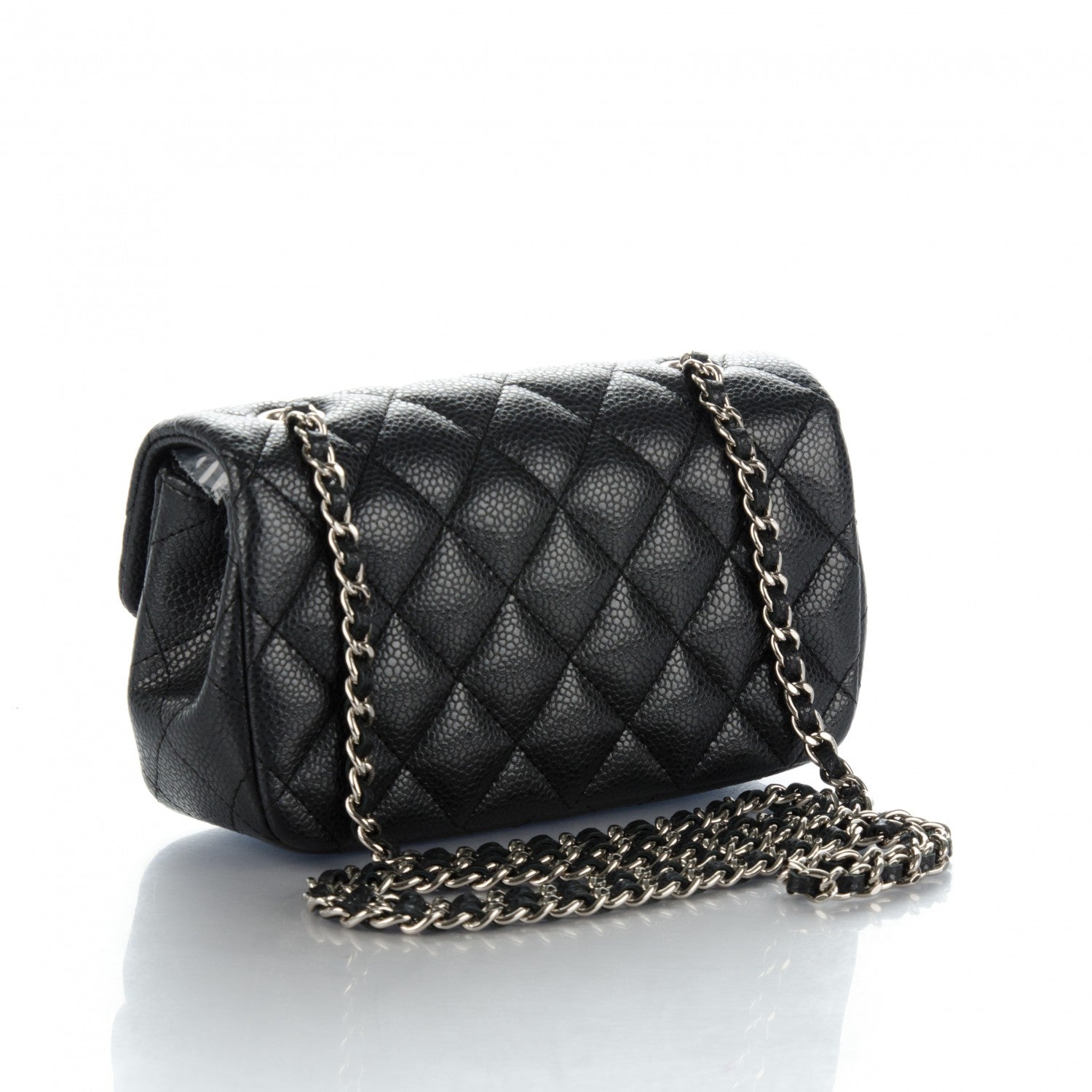 Chanel Metallic Caviar Quilted Extra Mini Flap Dark Grey 3 of 7