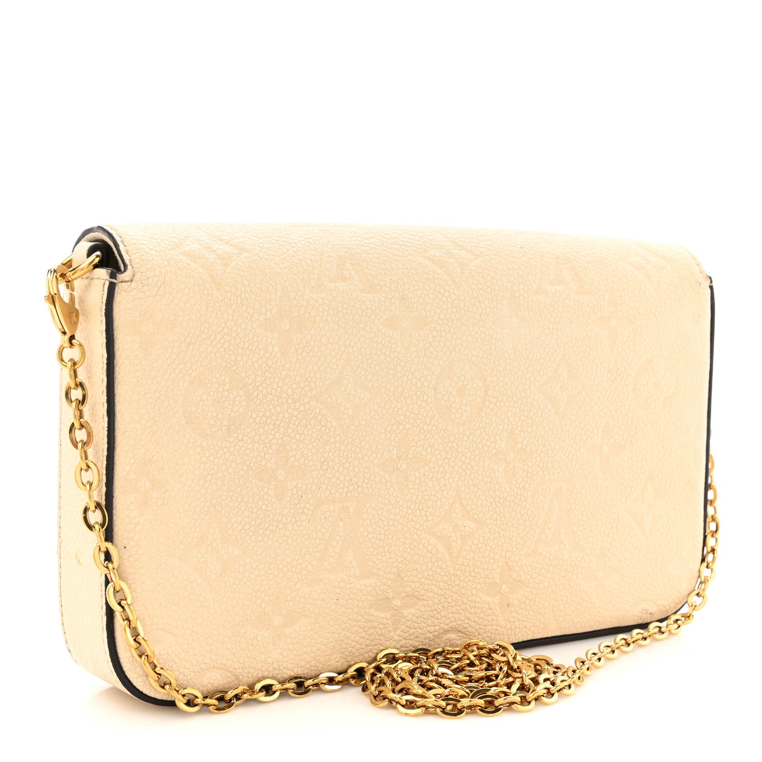 Louis Vuitton Empreinte Pochette Felicie Chain Wallet Cream 3 of 15