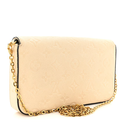 Louis Vuitton Empreinte Pochette Felicie Chain Wallet Cream 3 of 15
