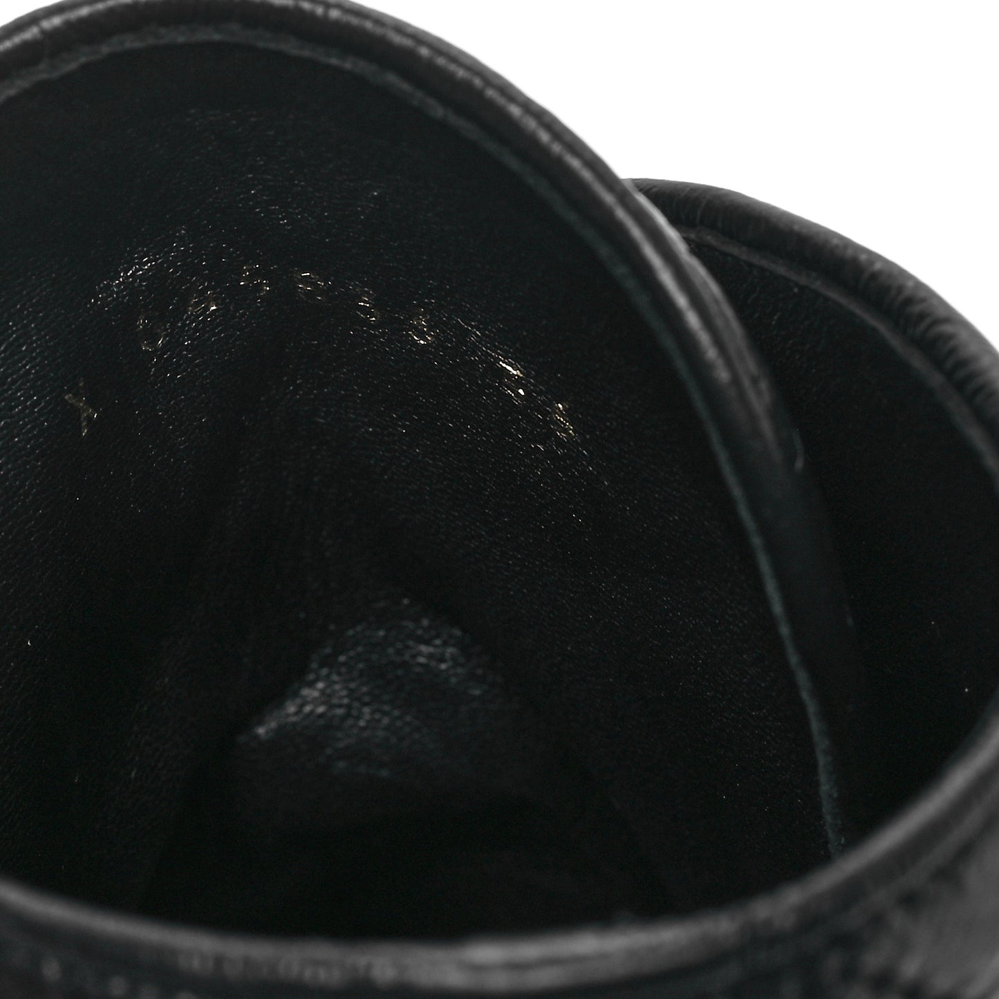 Crumpled Lambskin Quilted Platform Lace Up Combat Boots 36 Black