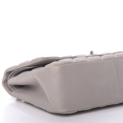 Chanel Lambskin Quilted Jumbo Double Flap Grey 6 of 13