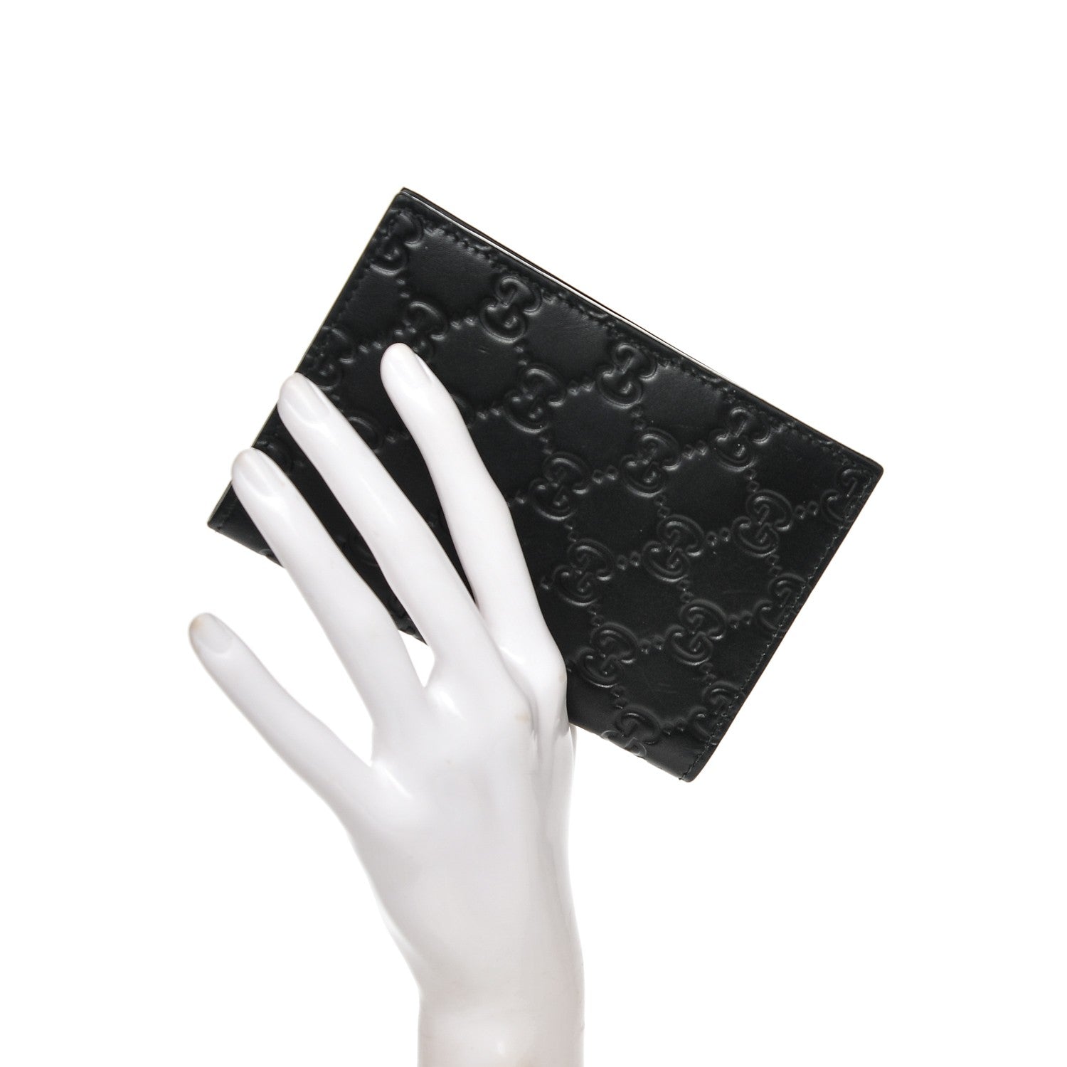 Gucci Guccissima Signature Passport Case Black 2 of 6