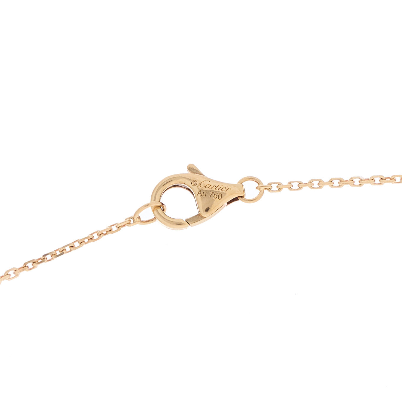 Cartier 18K Yellow Gold Diamond Mother of Pearl XS Amulette de Cartier Pendant Necklace 5 of 6