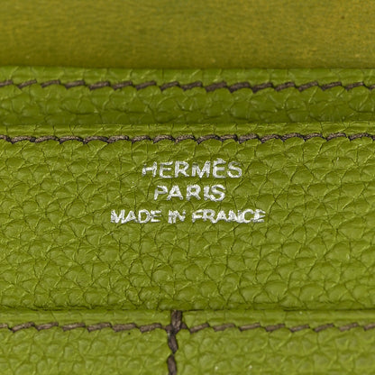 Hermes Togo Dogon Duo Wallet Vert Anis 6 of 9