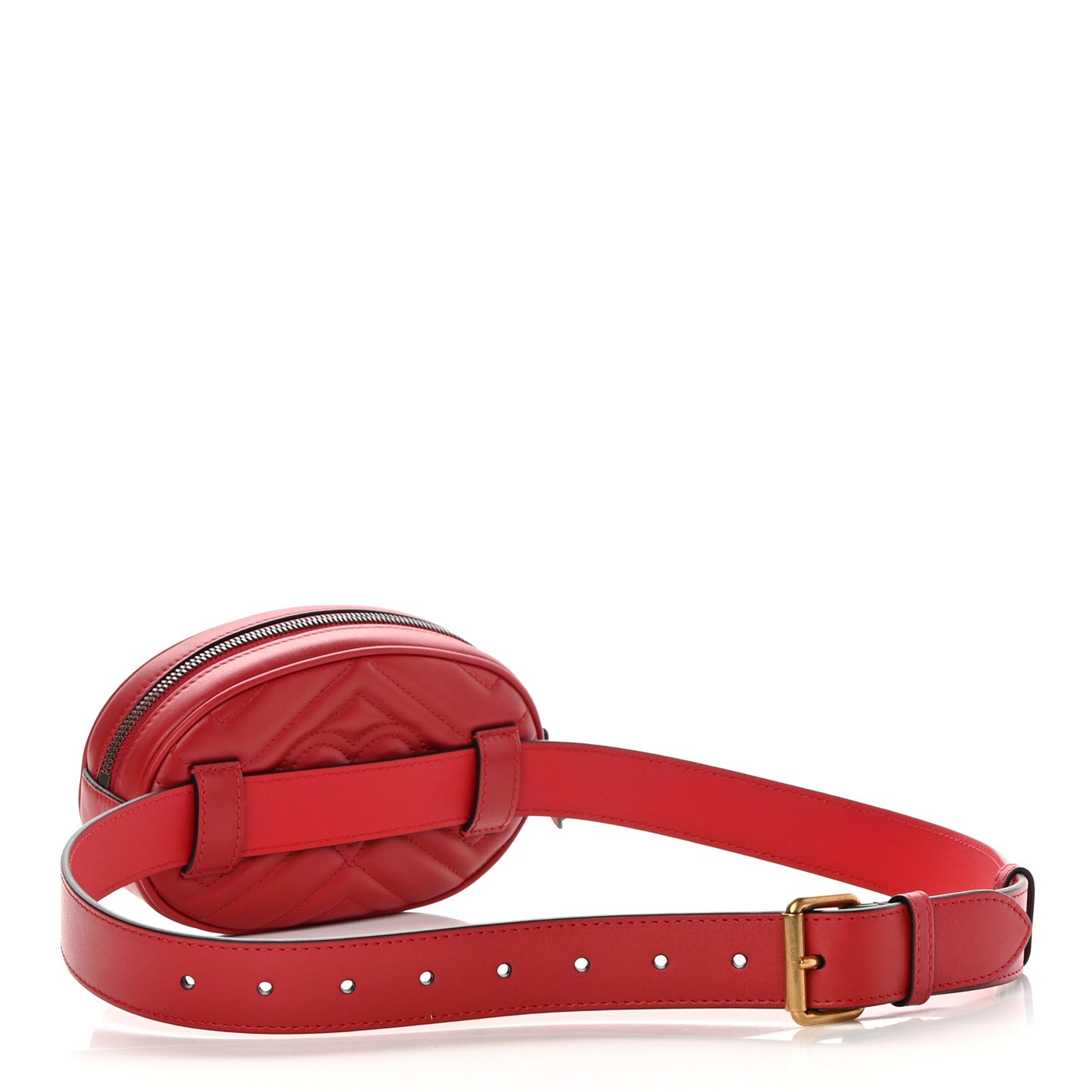 Calfskin Matelasse GG Marmont Belt Bag 85 34 Hibiscus Red