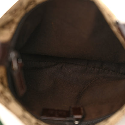 Gucci Monogram Web Small Flat Messenger Bag Brown 5 of 14