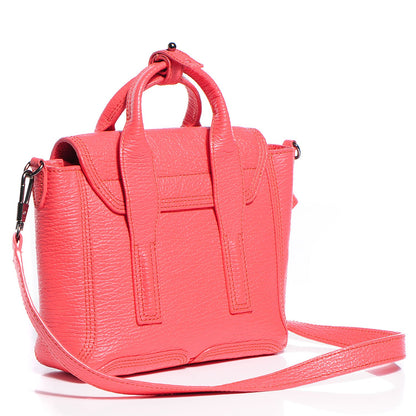 3.1 Phillip Lim 3.1 Textured Calfskin Mini Pashli Satchel Coral 3 of 11
