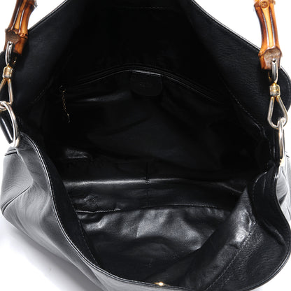 Gucci Leather Bamboo Top Handle Tote Black 3 of 8