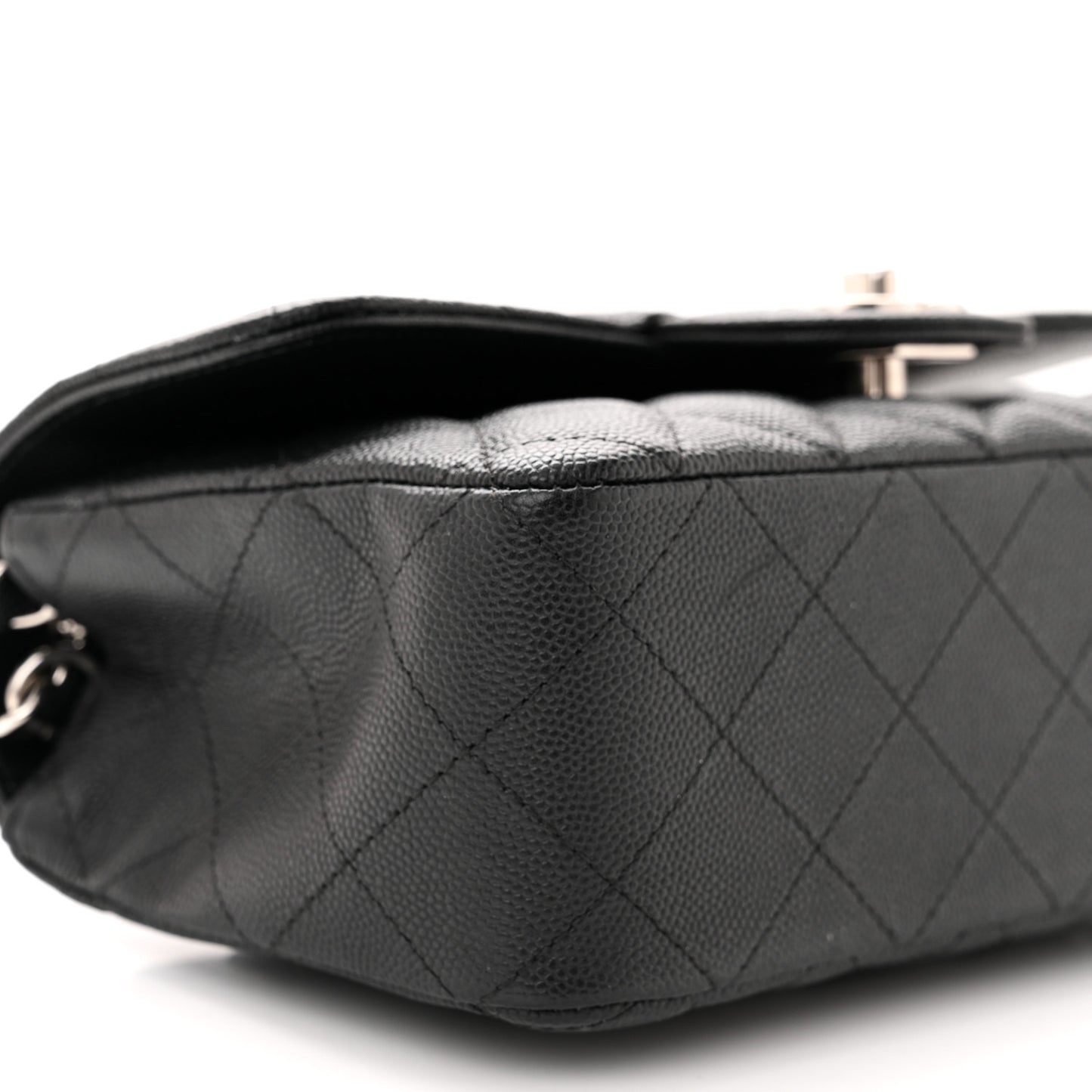 Caviar Quilted Mini Rectangular Flap Black
