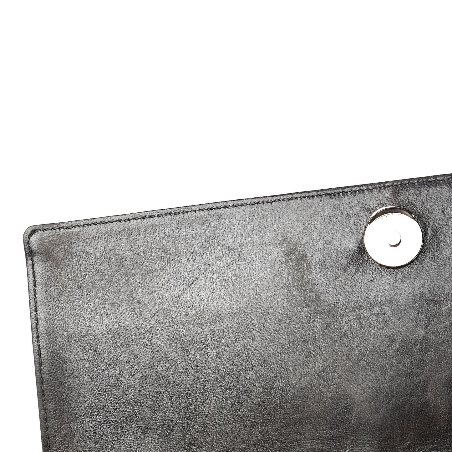 Vinyl CC Flap Bag Black