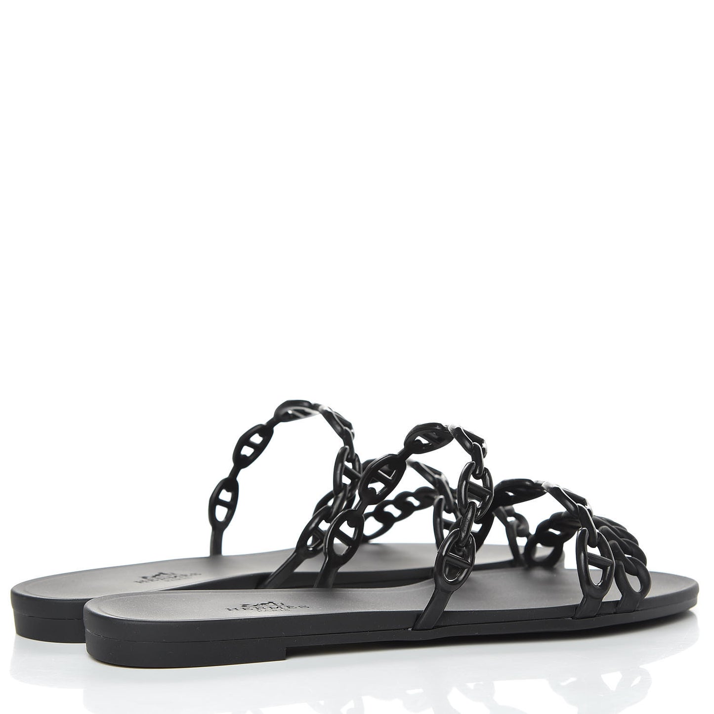 Rubber Chaine d'Ancre Rivage Sandals 37 Black