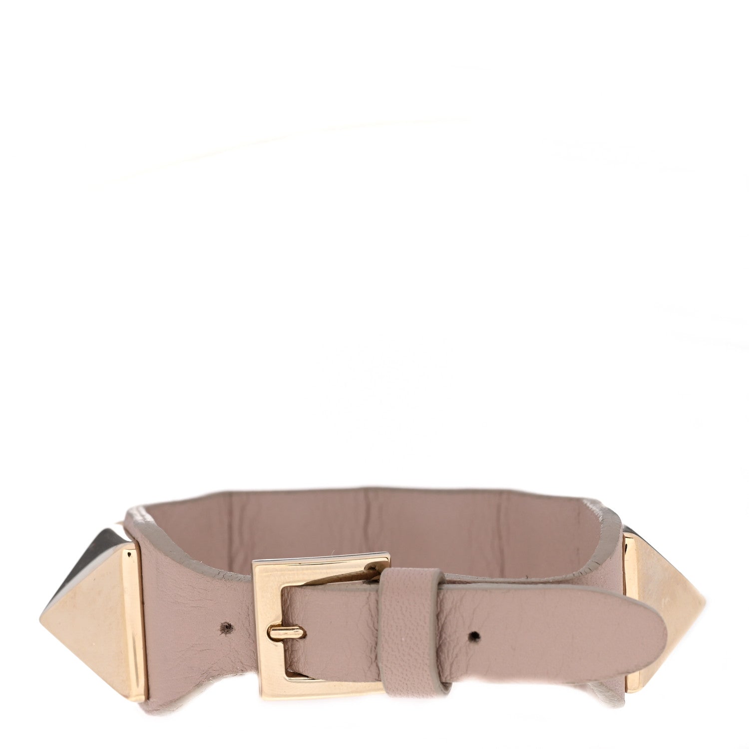 Valentino Garavani Metallic Vitello Macro Rockstud Bracelet Poudre 3 of 5